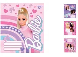 Тетради ученические 12 листов линия. YES Barbie, 25 шт. в упаковке