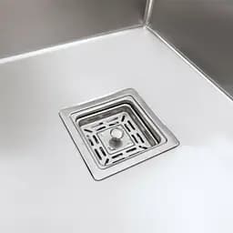 Кухонна мийка Platinum Handmade HSB 400x500x230 нержавійка (квадратний сифон 3,0/1,0), Нержавіюча сталь - мініатюра 5