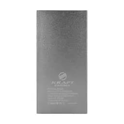 Повербанк з сонячною панеллю 20000mAh Power Bank Kraft KPB-1020SLIM Silver LED-ліхтар (43-00100) - мініатюра 2