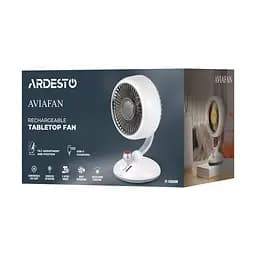 ARDESTO Вентилятор FT-F3600BL настільний, 12см, акумулятор, підсвічування, USB-A Type-C, білий - мініатюра 9