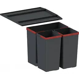 Мусорный сортер Easysort 450-1-2 2 шт.x 14.5 л крышка черный пластик Franke kuh0015634