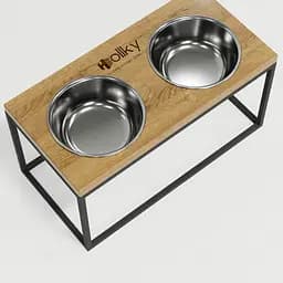 Hollky Base L — миски на підставці для середніх і великих собак (2 × 0,95 л, висота 20 см) - мініатюра 7