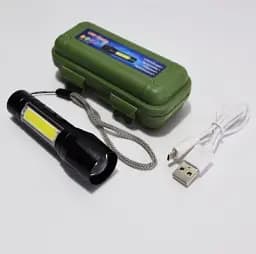 Компактний потужний акумуляторний Чорний LED ліхтарик USB COP BL-511 158000 W (IS33) - мініатюра 3
