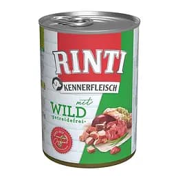 Влажный корм для собак Rinti Kennerfleisch Дичь 400 г беззерновая натуральная с 70% мяса и 5% дичи