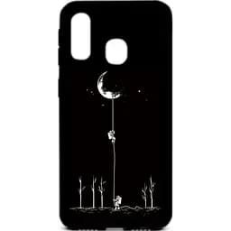 Чохол-накладка Toto Cartoon Soft Silicone TPU Case Samsung Galaxy A40 Moon Black