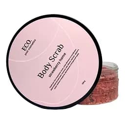 Скраб для тіла Полуничний Body scrub strawberry home Eco.prof.cosmetics 200 г