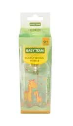 Пляшечка для годування Baby Team, скляна з силіконовою соскою, 150 мл, жовтий (1200_желтый) - мініатюра 2