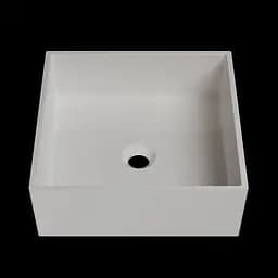 Раковина глянцева накладна Amidicon Ring 40 400x400 з литого каменю RING_40_HL, Білий