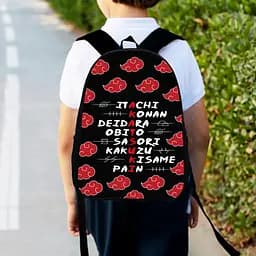 Рюкзак детский Аниме Наруто Акацуки, 34х27см, городской ранец для мальчика с принтом (00339)