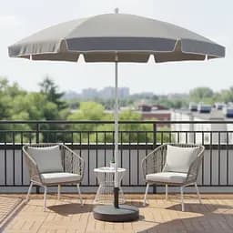 Парасолька садова Jumi Garden 240 см сірий - мініатюра 6