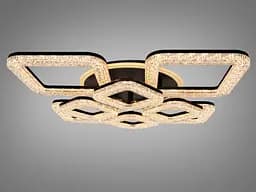 LED-люстра з кришталевими квадратами Diasha 5179/4+4BK 140W, 7700 lm - мініатюра 2