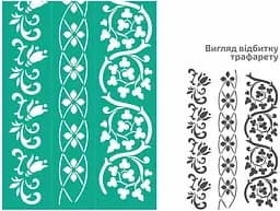 Трафарет многоразовый самоклеящийся №4 Бордюрный 13×20см Цветы Rosa Talent