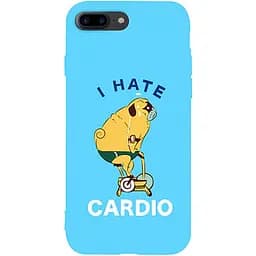Чехол-накладка Toto Matt TPU 2 mm Print Case Apple iPhone 7 Plus/8 Plus #5 Hate Cardio Sky Blue