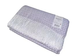 Плед бавовняний Vladi Валенсія Антоніо 200х220 біло-ліловий