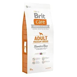 Сухий корм Brit Care Adult Medium Breed Lamb & Rice 12 кг для дорослих собак (вагою від 10 до 25 кг)