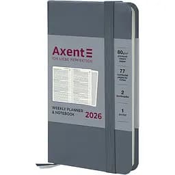 Щотижневик Axent 2026 Pocket Strong 90 x 150 мм сірий (8508-26-62-A)