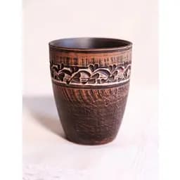 Склянка 0.35 л керамічна (глиняна) з орнаментом