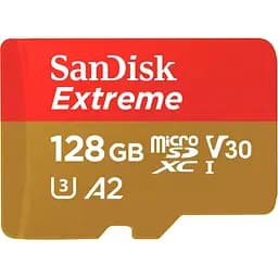Карта пам`яті SanDisk microSDXC 128GB C10 UHS-I U3 Extreme A2 V30 + SD Adapter (SDSQXAA-128G-GN6MA) [139532] - мініатюра 2