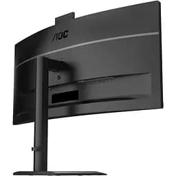 Монітор TFT 34" AOC CU34E4CW, WQHD, VA, 120Гц, вигн., 2xHDMI, DP, USB-C, RJ-45, USB-hub,cam,HAS, кол.,чорний (CU34E4CW) - мініатюра 5