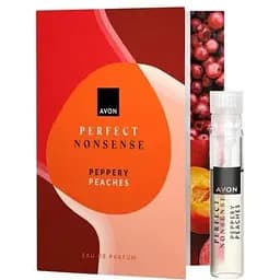 Листовка с пробным образцом парфюмерная вода Avon Perfect Nonsense Peppery Peaches 0.6 мл