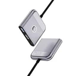 USB-Hub WIWU Traveling 3in1 USB C hub Wi-HB002 Gray (6976975616437) - мініатюра 3