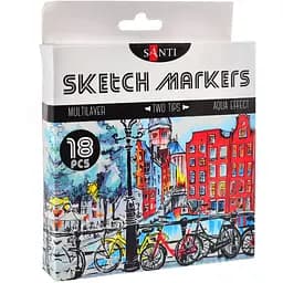 Набор маркеров Santi Sketch 18 шт. (390527)
