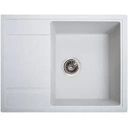 Гранитная кухонная мойка Romzha Jorum 65 Biela (101) с крылом