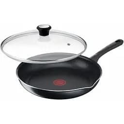 Сковорода Tefal с крышкой Day by Day 20см с крышкой алюминий бакелит стекло черный kuh0014404