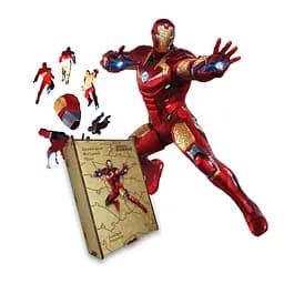 Пазл деревянный Железный Человек, А3, Деревянная коробка 200 элементов