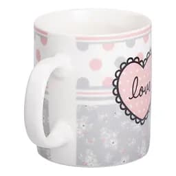 Чашка порцелянова Love 400 мл, сірий Liling Rongxiang Ceramic RX-N240143GKV - мініатюра 2