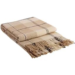 Плед вовняний Vladi Ельф 200х220 біло-бежево-коричневий 3