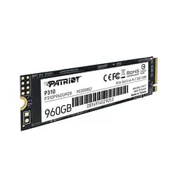 Накопичувач SSD M.2 Patriot P310 960GB NVMe 2280 PCIe 3.0x4 3D NAND TLC (P310P960GM28) - мініатюра 4