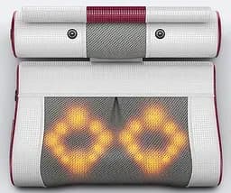 Роликова масажна подушка Paradise G-23 (прогрів, ароматизація) Біло-червоний