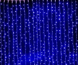 Гірлянда штора 3х3м 360 LED Синій - мініатюра 6