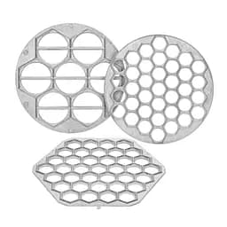 Комплект з 3 форм для ліплення пельменів та вареників: кругла, шестикутна пельменниця та форма для вареників, ХЕАЗ 83593