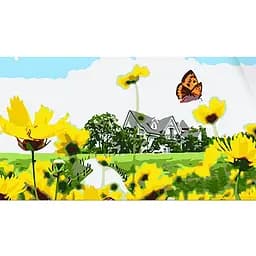 Набір для розпису по номерах Strateg Будиночок у полі 50х25 см (WW190)