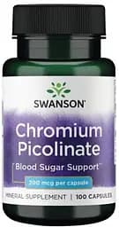 Вітаміни та мінерали Swanson Chromium Picolinate 200 mcg, 100 капсул