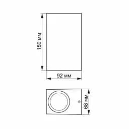 Світильник архітектурний Videx LED AR012G IP54 GU10x2 (VL-AR012G) - мініатюра 3