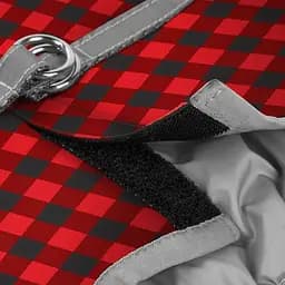 Шлея для собак м'яка Waudog Clothes Шотландка червона, з QR паспортом, ХS4, 36-39х26-28 см (2987) - мініатюра 3