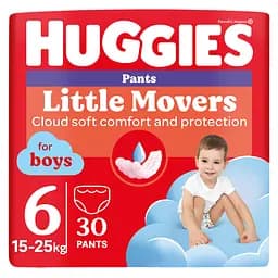 Підгузки-трусики для хлопчиків Huggies Little Movers Pants 6 (15-25 кг) 30 шт.