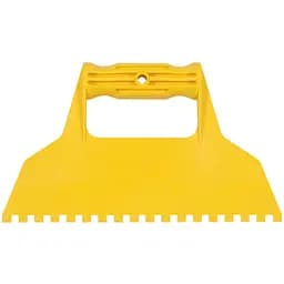 Шпатель Vorel для сумішей і клеїв пластиковий зубчастий 225 мм (5972)