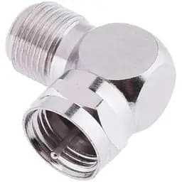 Переходник папа антенный F-ма мама антенный F корпус металл угловой