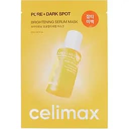 Освітлювальна сироваткова маска для пор та темних плям Celimax Pore+Dark Spot Brightening Serum Mask 27 мл