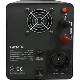 ДБЖ Gemix PSN-500, 500VA/300W 12V/220V, 15А, 1xSchuko, без АКБ - мініатюра 3
