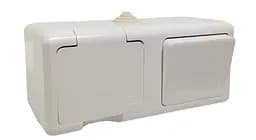 Розетка з/з + вимикач 1-ий вологозахищений Lumano AQUA IP54 (18128) 