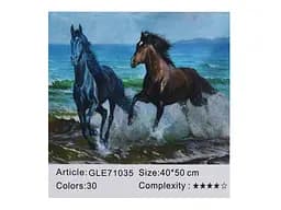 Алмазна мозаїка за номерами Коні 71035_BGLE, 40x50 см