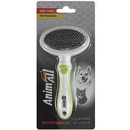 Пуходерка для собак і котів AnimAll Groom, розмір М, зелена