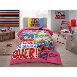 Комплект постельного белья TAC Disney Super Hero Girls Полуторный Разноцветный 000229565
