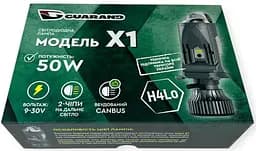 Комплект світлодіодних ламп з лінзами Guarand X1 H4 50w 12-24v - мініатюра 2