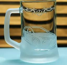 Пивний келих 660 мл з гравіюванням Лексус РХ 350 Lexus RX 350 подарунок для автолюбителя  кухоль для пива